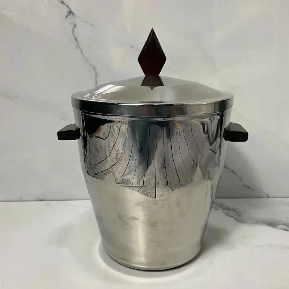 VINTAGE MCM Irvin Ware Stainless Steel Ice Bucket